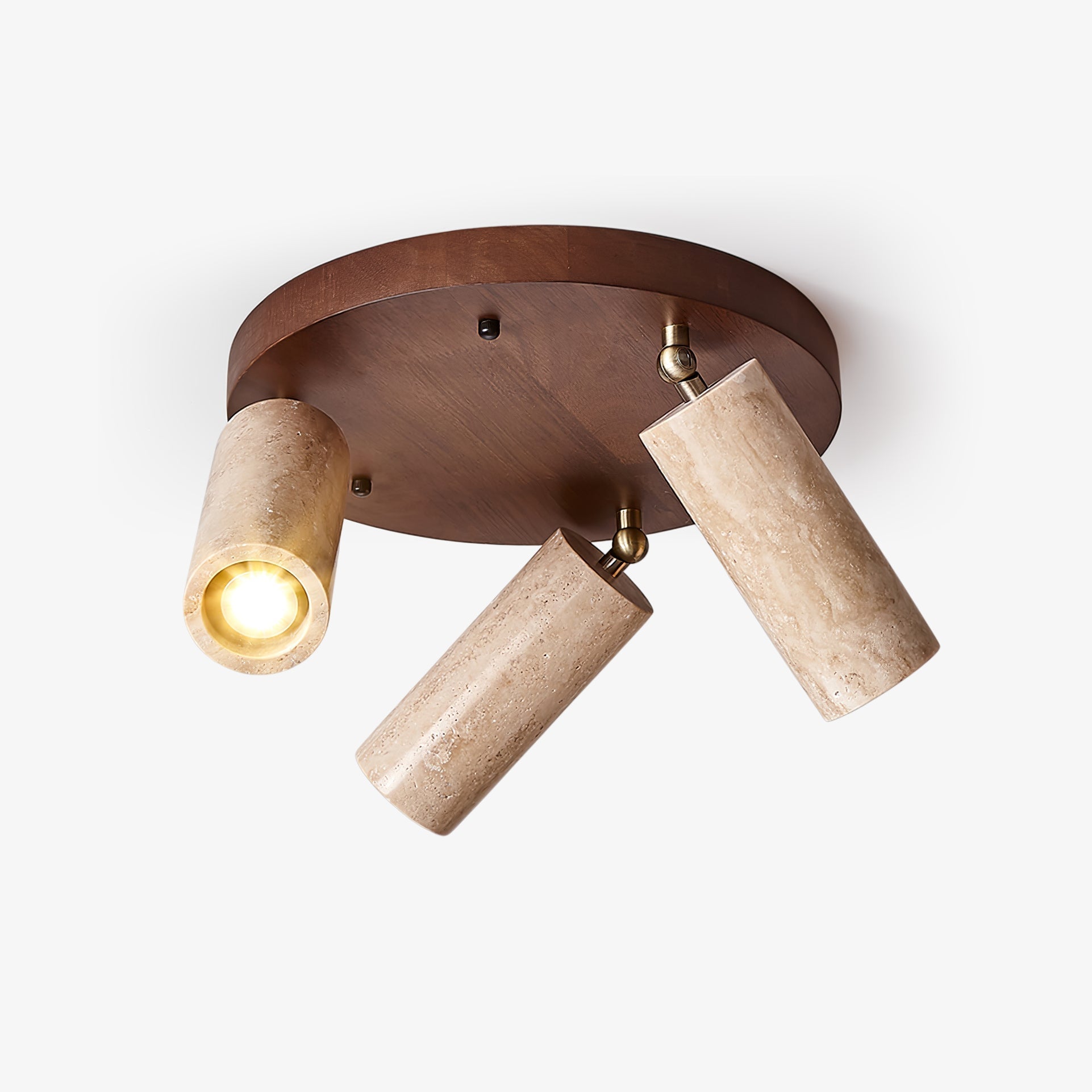 Zevenion Multi-Arm Travertine Ceiling Light