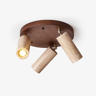 Zevenion Multi-Arm Travertine Ceiling Light