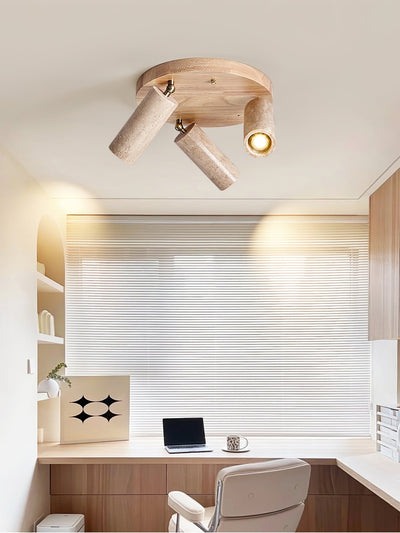 Zevenion Multi-Arm Travertine Ceiling Light