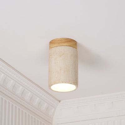 Valelelle Cylinder Cap Travertine Ceiling Light