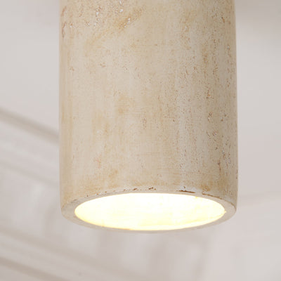 Valelelle Cylinder Cap Travertine Ceiling Light