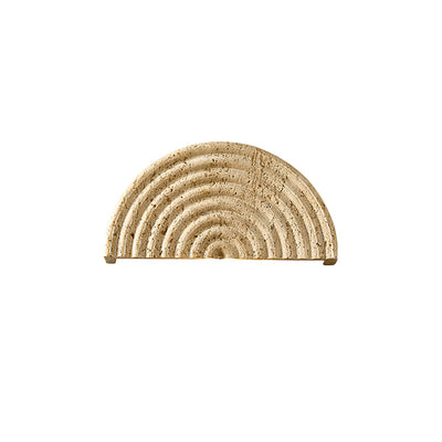 Faro Travertine Half-Moon Wall Lamp
