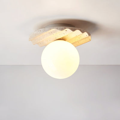 Travertine Wave Ceiling Light