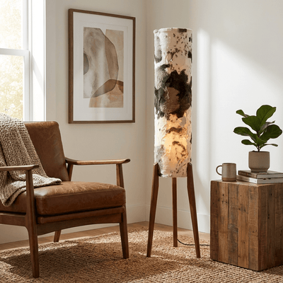 Selmont Terra Ink Column Floor Lamp