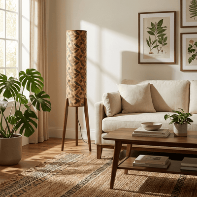 Selmont Terra Ink Column Floor Lamp