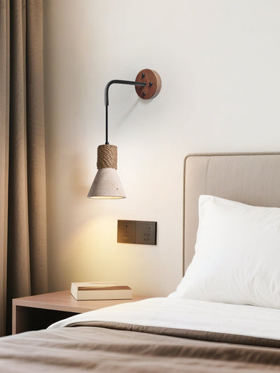 Litz Vintage Yellow Travertine Rope Wall Lamp