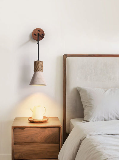 Litz Vintage Yellow Travertine Rope Wall Lamp