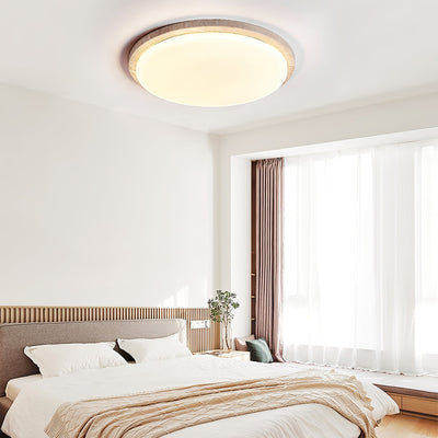 Tavisella Smooth-Rim Travertine Ceiling Light