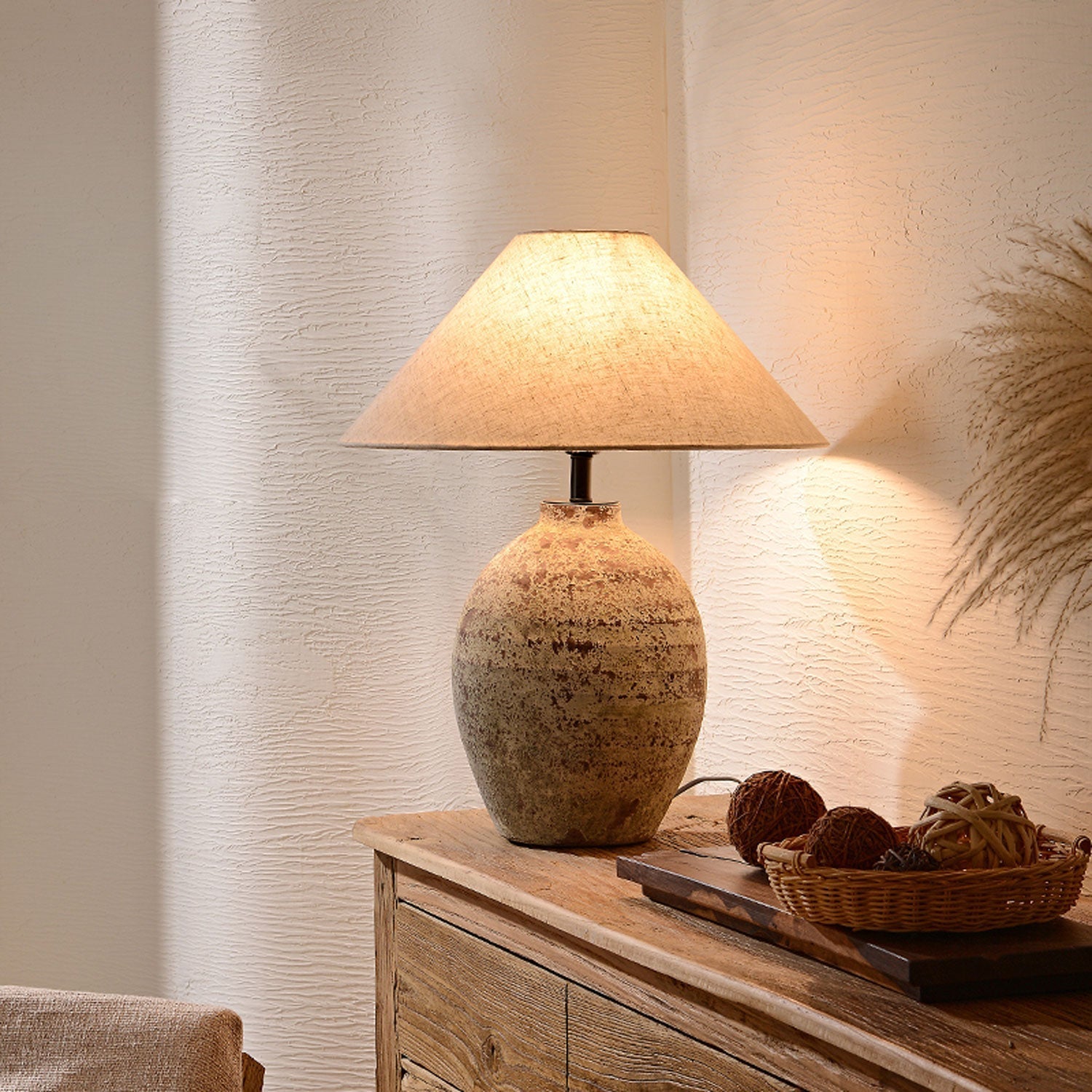 Terravina Textured Ceramic Table Lamp