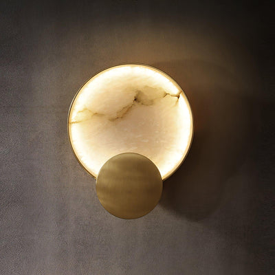 Myvelarae Circular Alabaster Wall Light