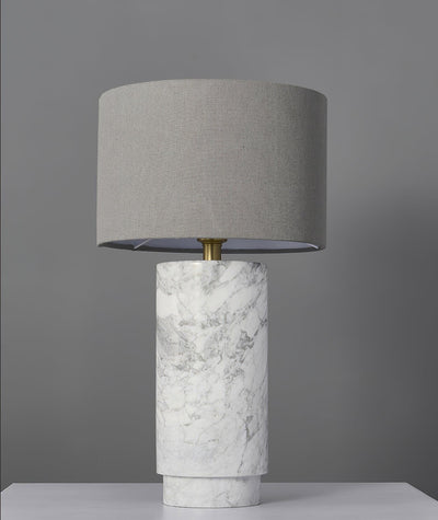 Xavi Marble Fabric Table Lamp