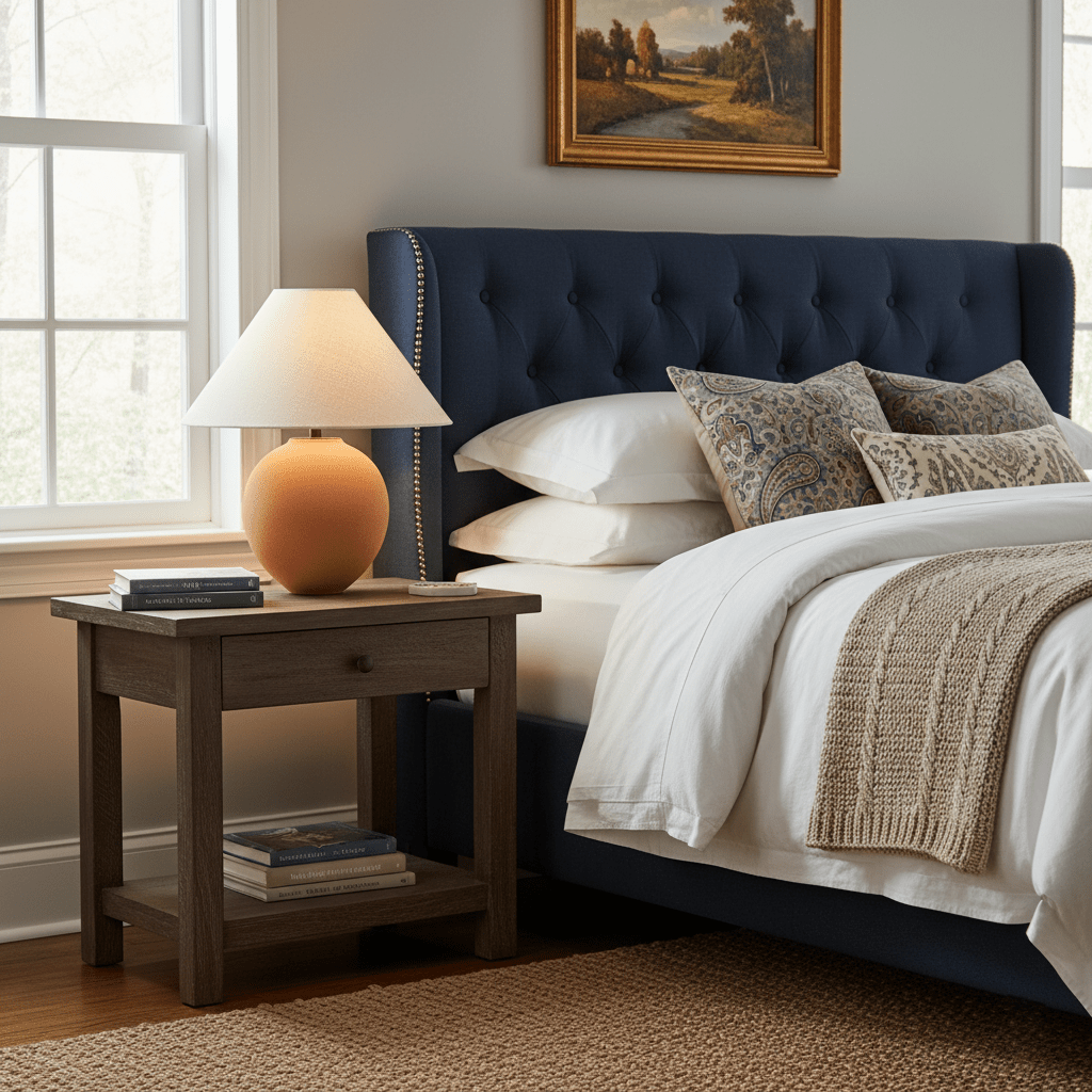 Terracotta Hued Ceramic Table Lamp