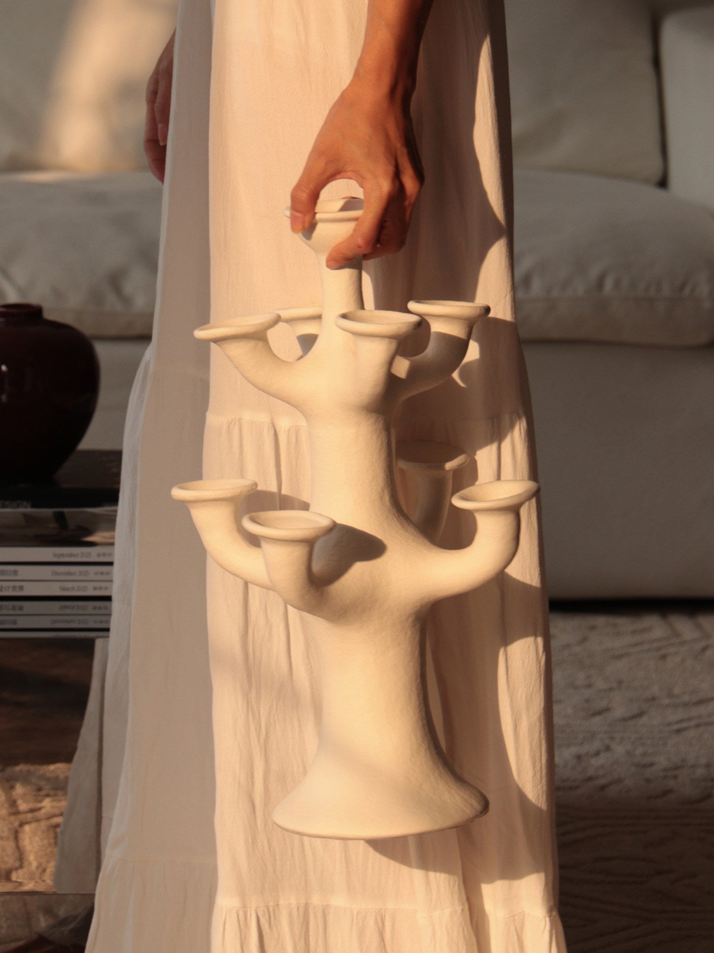 Terracotta Tree Candelabra
