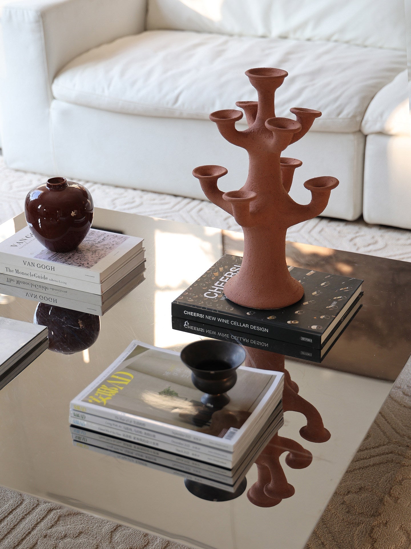 Terracotta Tree Candelabra