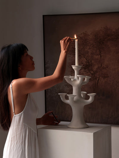 Terracotta Tree Candelabra