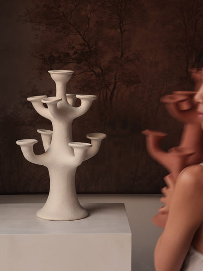 Terracotta Tree Candelabra