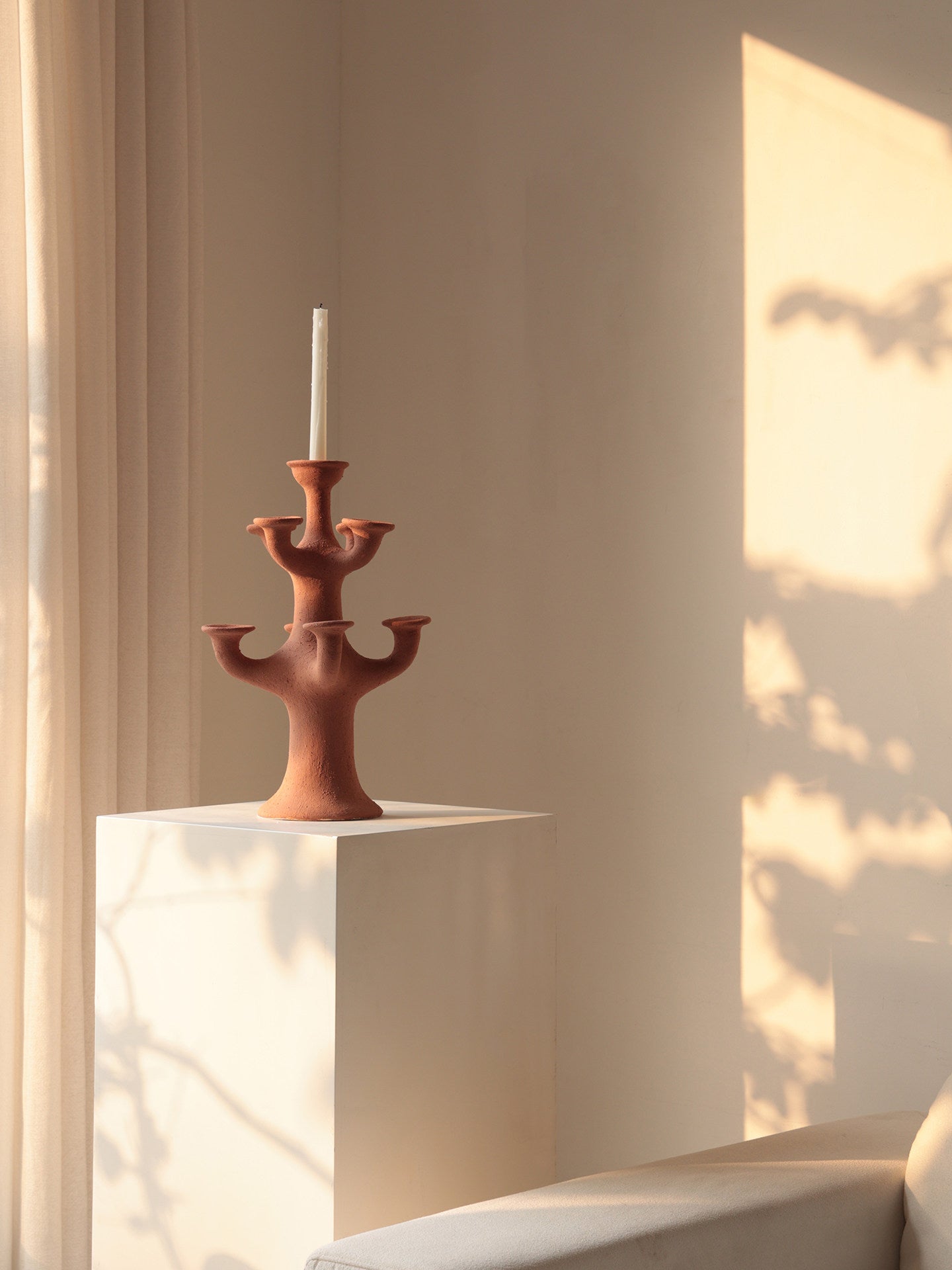 Terracotta Tree Candelabra