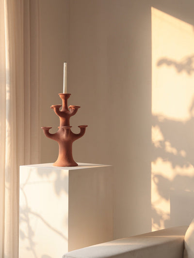Terracotta Tree Candelabra