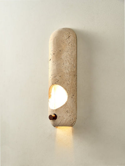 Serirella Travertine Aperture Wall Sconce