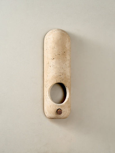 Serirella Travertine Aperture Wall Sconce