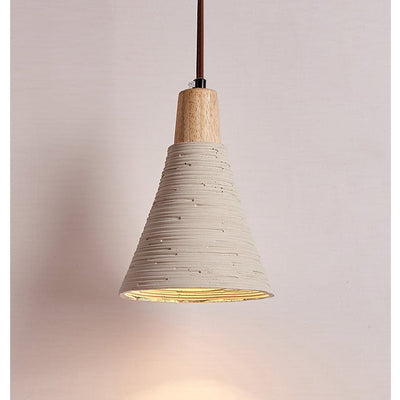 Rivelina Carved Cone Pendant Light