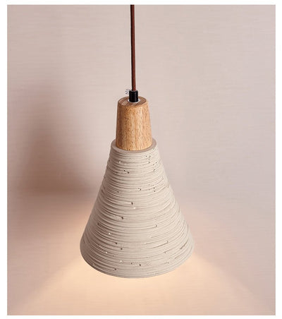 Rivelina Carved Cone Pendant Light
