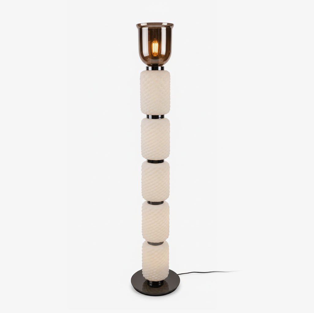 Valdorne Textured Layered Glass Floor Light