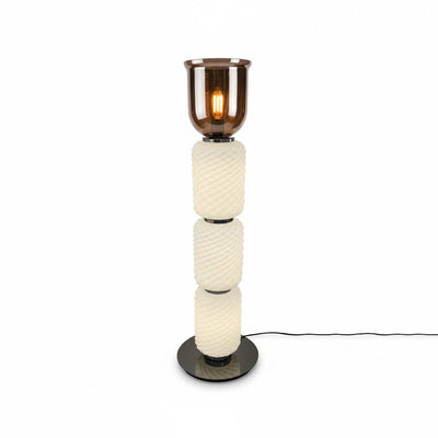 Valdorne Textured Layered Glass Floor Light