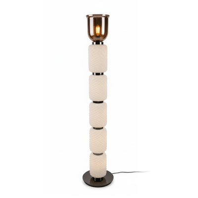 Valdorne Textured Layered Glass Floor Light