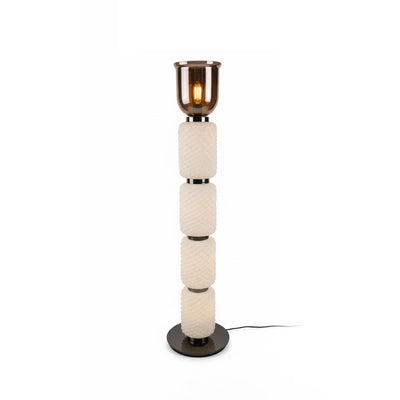 Valdorne Textured Layered Glass Floor Light