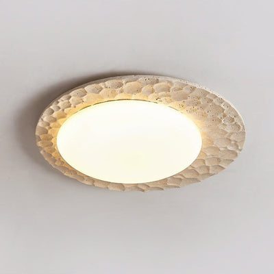 Travertine Organic Disc Ceiling Light