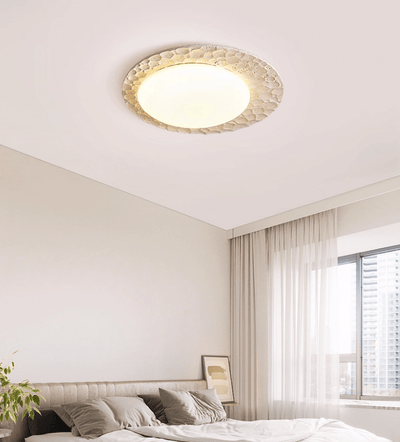 Travertine Organic Disc Ceiling Light