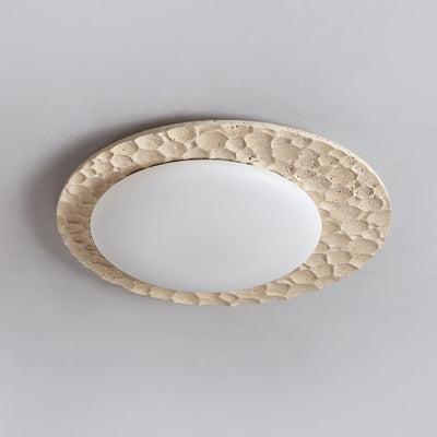 Travertine Organic Disc Ceiling Light