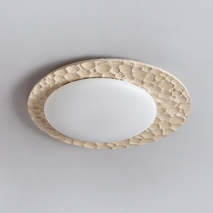 Travertine Organic Disc Ceiling Light