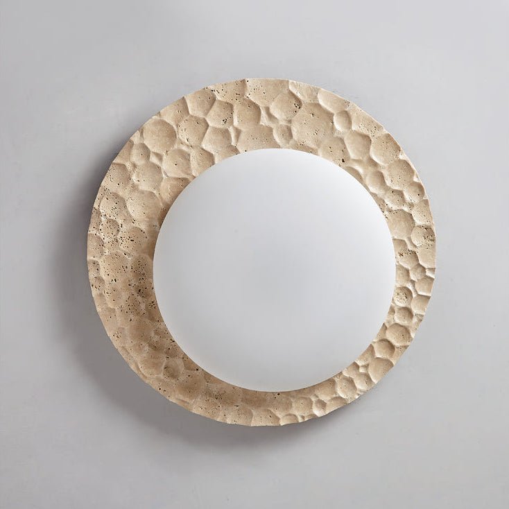 Travertine Organic Disc Ceiling Light