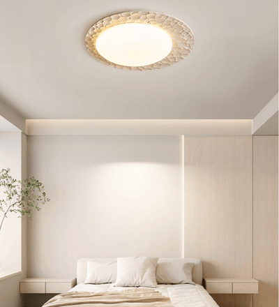Travertine Organic Disc Ceiling Light