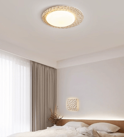 Travertine Organic Disc Ceiling Light