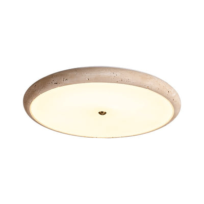 Taveria Travertine Halo Ceiling Light