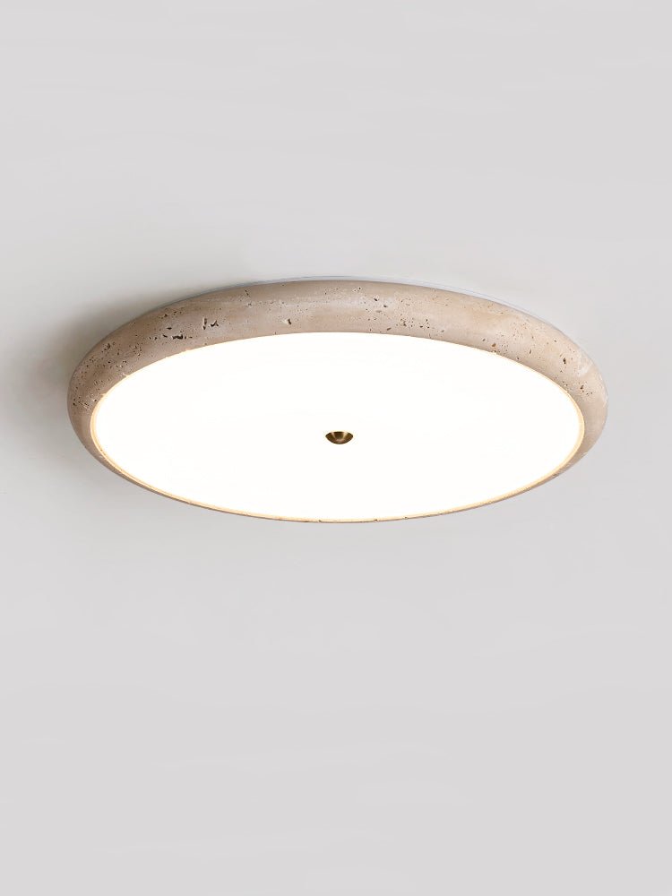 Taveria Travertine Halo Ceiling Light