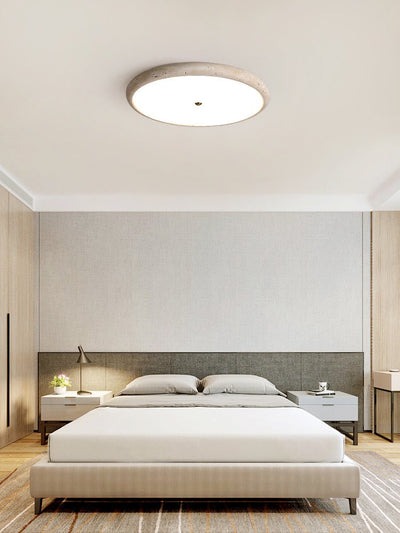 Taveria Travertine Halo Ceiling Light