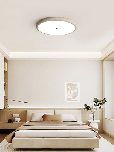 Taveria Travertine Halo Ceiling Light