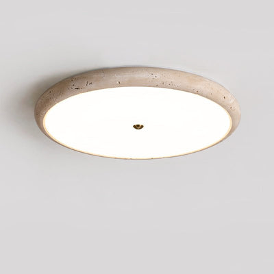Taveria Travertine Halo Ceiling Light
