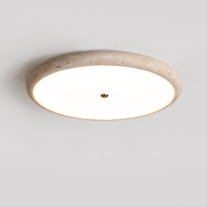 Taveria Travertine Halo Ceiling Light