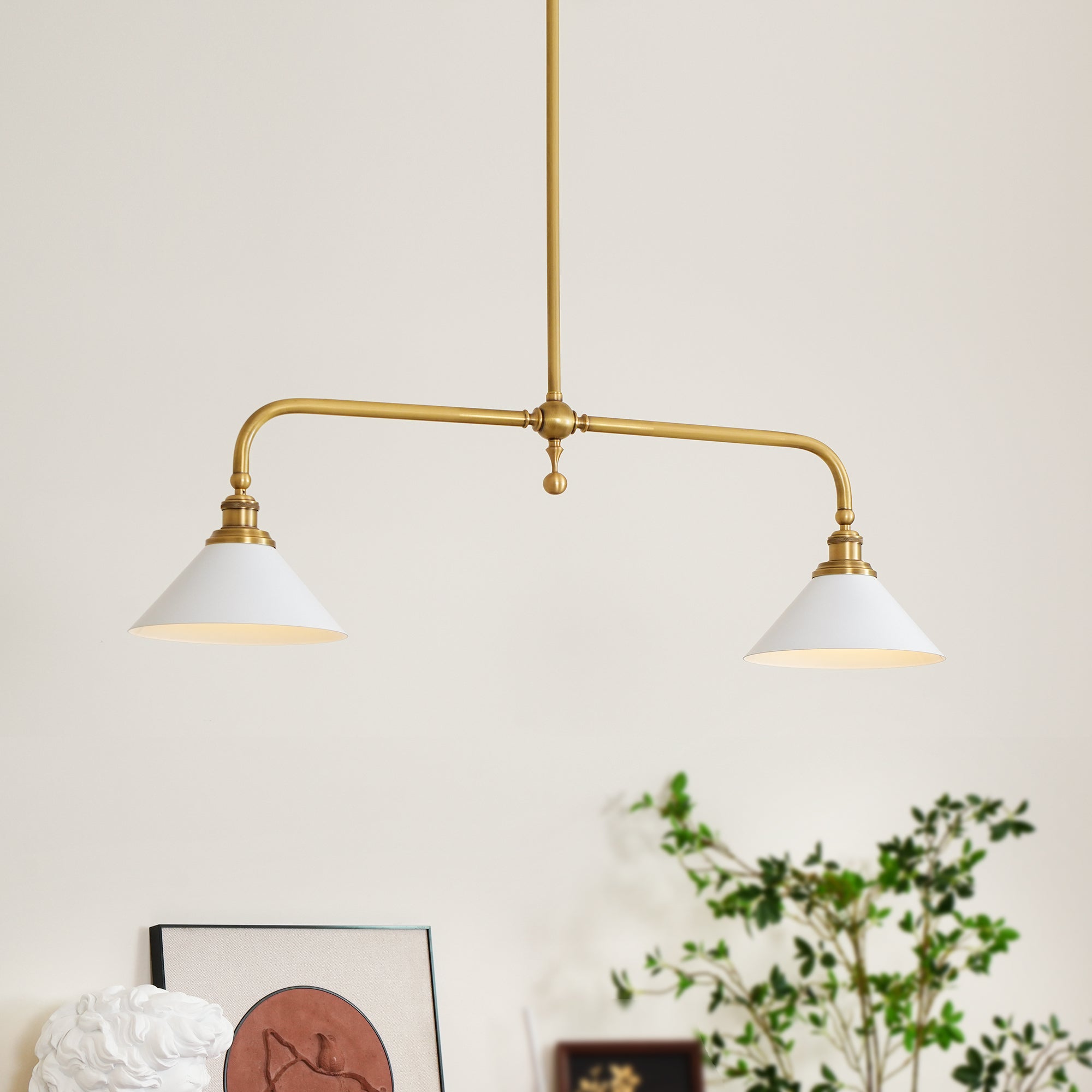 Bellwood Brass Linear Pendant Light