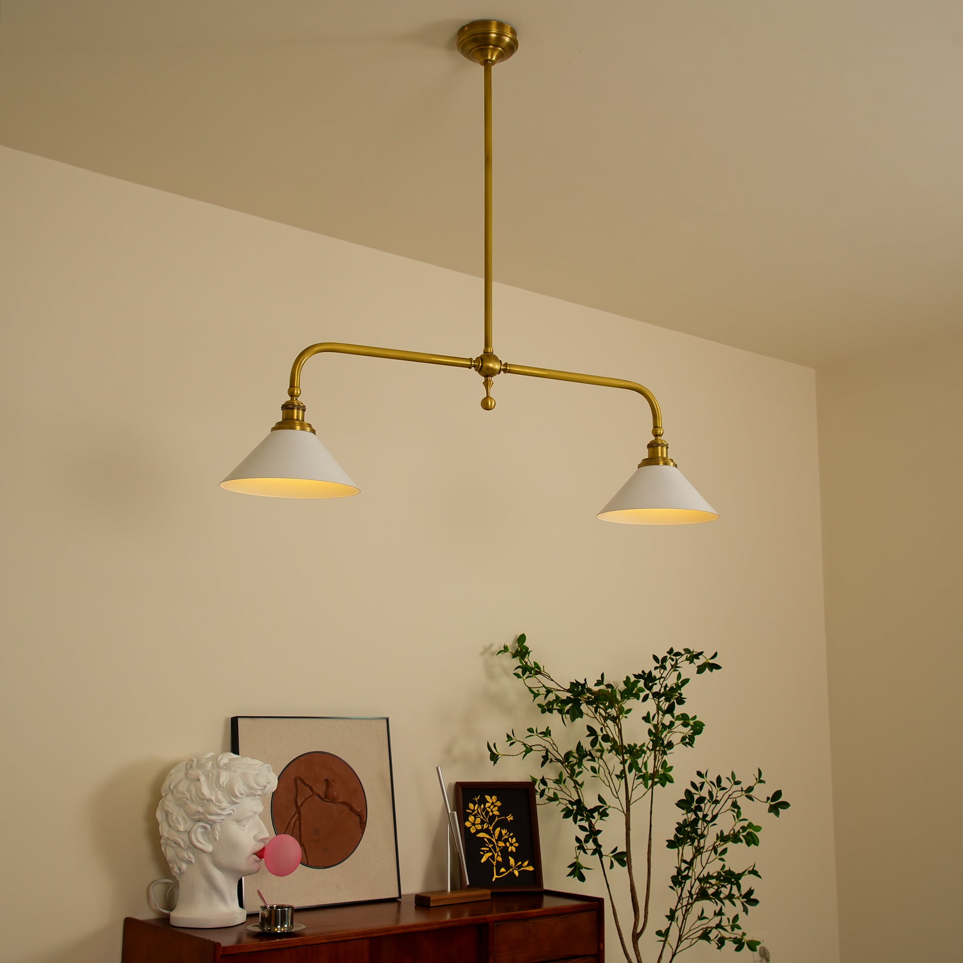 Bellwood Brass Linear Pendant Light