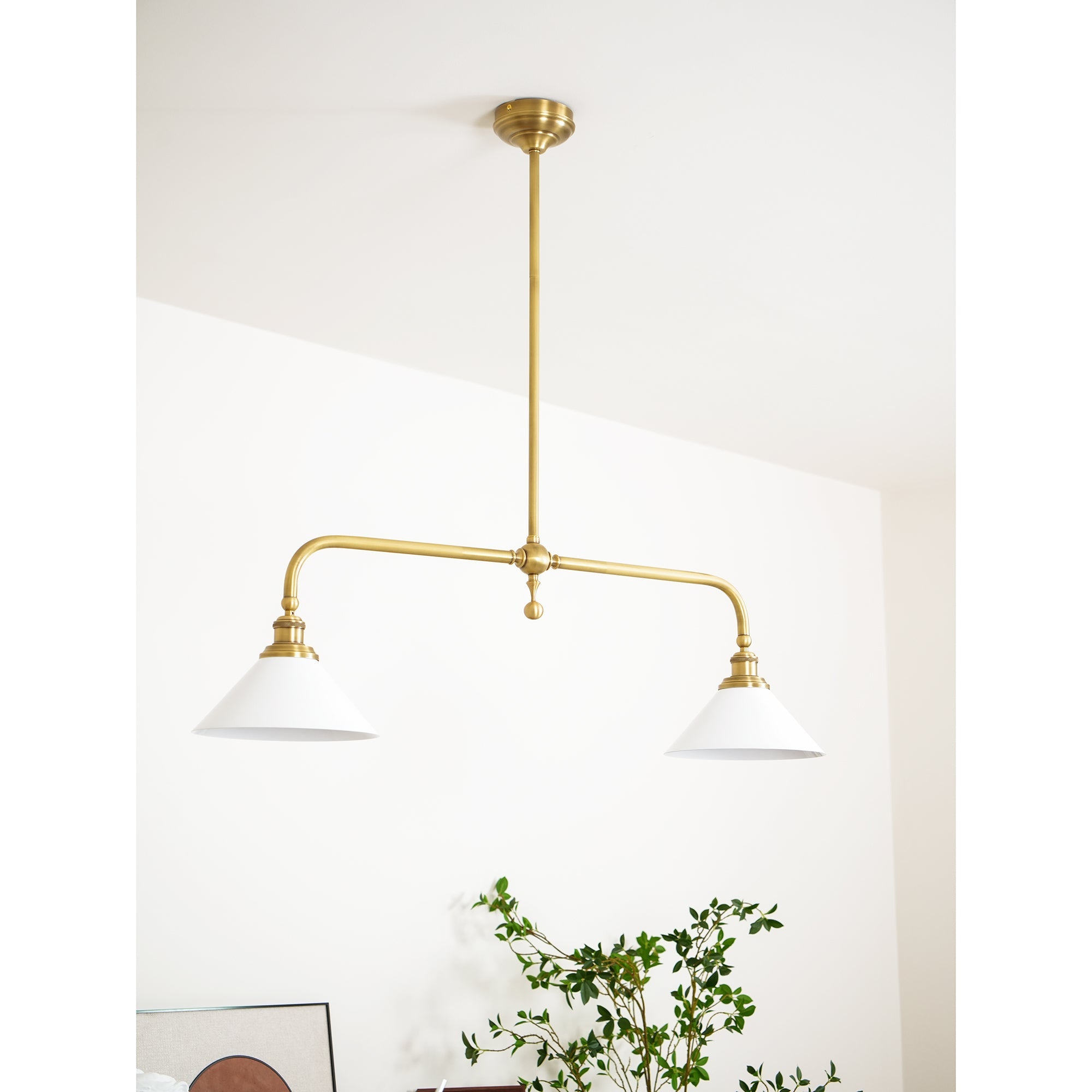 Bellwood Brass Linear Pendant Light