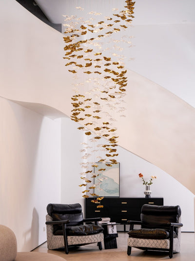 Nephele Crystal Leaf Chandelier