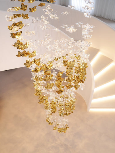 Nephele Crystal Leaf Chandelier