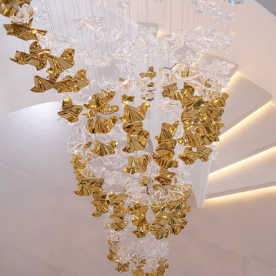 Nephele Crystal Leaf Chandelier