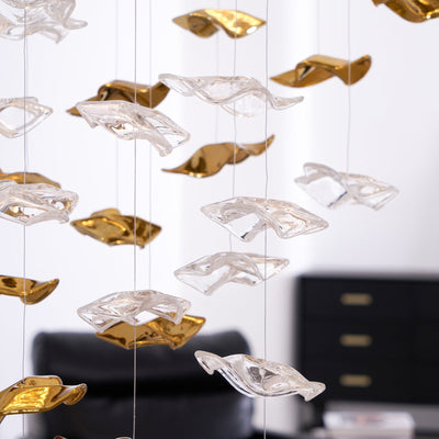 Nephele Crystal Leaf Chandelier